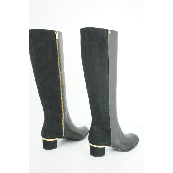 Vince Camuto Black Leather Suede Xenith Tall Knee Riding Boots NIB - Picture 12 of 12